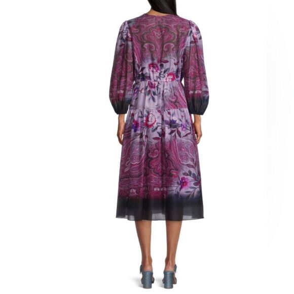 Kobi Halperin Chloe Blouson Sleeve Midi Dress with Pockets, NWT, Size XS - Picture 9 of 15
